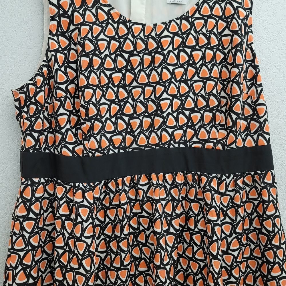 Asos Curve Plus Fit And Flare Fully Lined Sleevel… - image 3